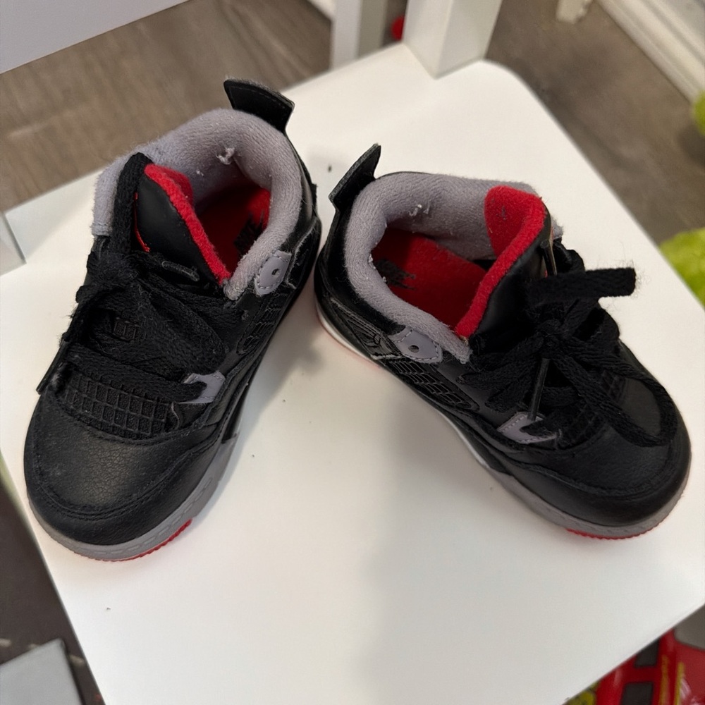 Jordan Kids Black and Red Sneakers